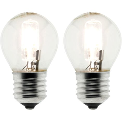 HBF Lote de 2 bombillas halógenas 42W E27 Esférica - Zenitech