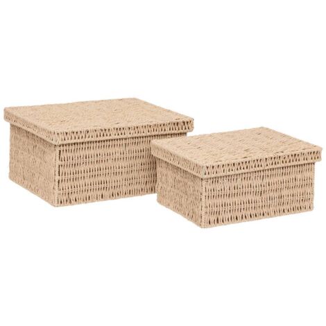 Lote de 2 cajas portadocumentos kord de papel tejido - 5five