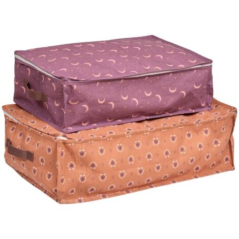 Lote de 2 fundas de almacenaje Zippy L60xp40xH20cm - Atmosphera créateur d'intérieur