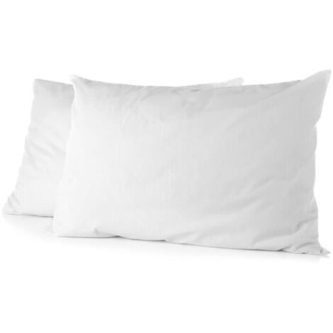 Lote de 2 fundas de almohada HOME LINGE PASSION microfibra 50 x 70 cm blanco 82 g/m²