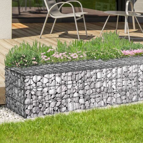Lote de 2 gaviones de piedra 100 x 30 x 30 cm