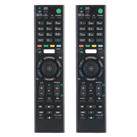 Lote de 2 mandos a distancia para televisor Sony KDL-43W808C KD-43X8305C de sustitución RMTTX100