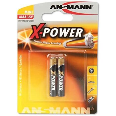 Lote de 2 pilas alcalinas 1,5 V Micro AAA / LR08 X-power.
