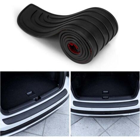Lote de 2 protectores de parachoques de coche, protectores de goma para el maletero, protectores de parachoques traseros autoadhesivos, compatibles con la mayoría de los coches (90 x 7 cm)