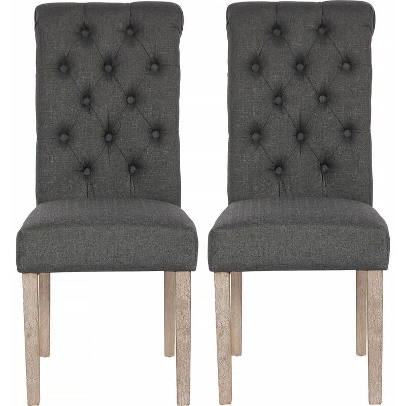 

Lote de 2 sillas Estelle - Gris oscuro