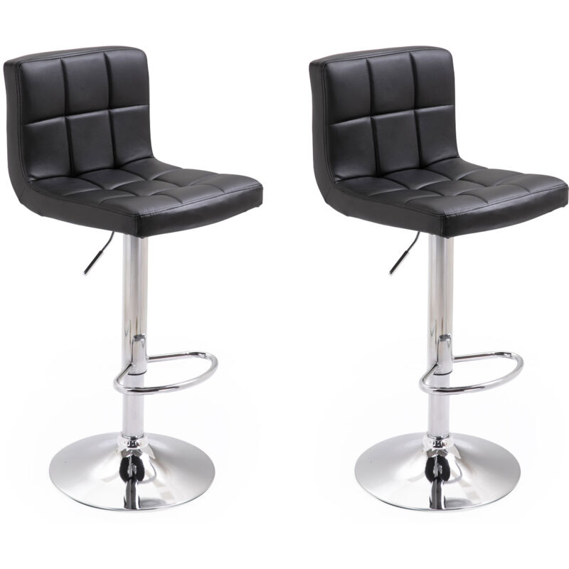 

Happy Garden - Lote de 2 taburetes de bar negros MIKE