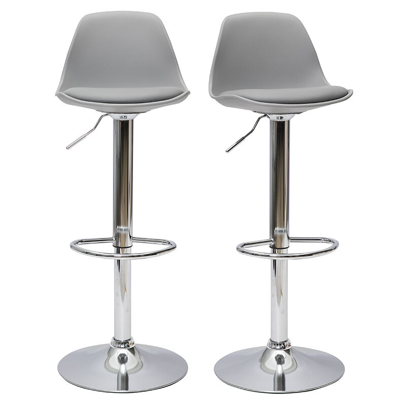 

Taburetes de bar gris claro (lote de 2) STEEVY