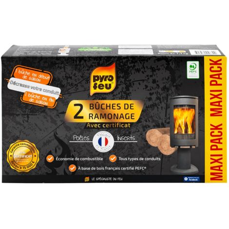 Lote de 2 troncos de limpieza Pyrofeu para insertos  con certificado