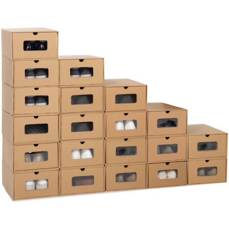 Lote de 20 cajas zapateras con cajones