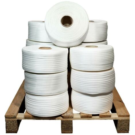 Lote de 25 Flejes tejidos 13 mm x 1100 m incluye 5 GRATIS - Fleje textil de alta resistencia 350kg - TECPLAST LFT3