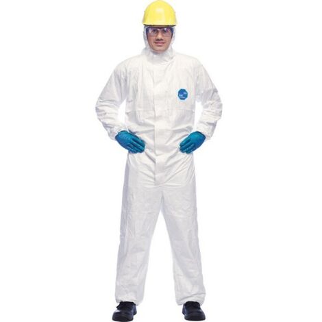 Lote de 25 - Mono desechable con capucha Dupont Tyvek 500 Blanco XL
