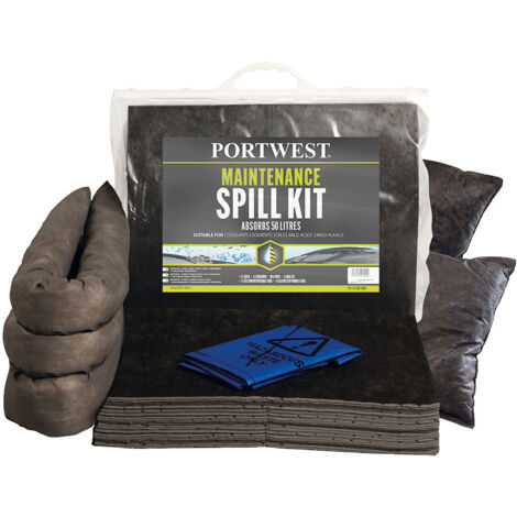 Lote de 3 Kits de absorbentes de mantenimiento de 50 litros Gris