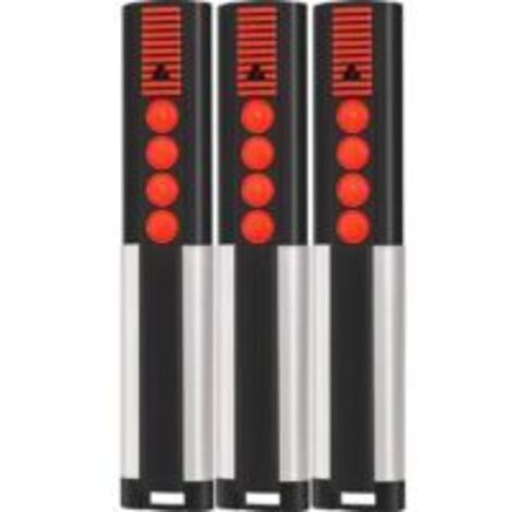 Lote de 3 mandos a distancia de 868 MHz para puerta de garaje, compatible con los modelos 4020 TX03-868-4, 4026 TX03-868-2, 4020V000 y 4026V000. Sonda acústica para puerta de garaje de 4 canales.