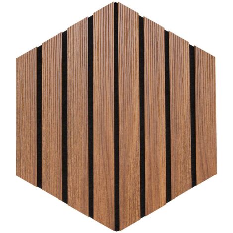 Lote de 3 paneles decorativos Colva efecto nogal, fondo negro 30x26cm - Atmosphera créateur d'intérieur