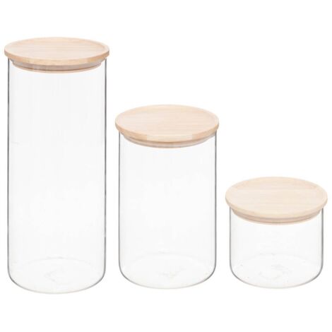 Lote de 3 tarros de cristal hermet 0,4l 0,9l 1,5l - 5five