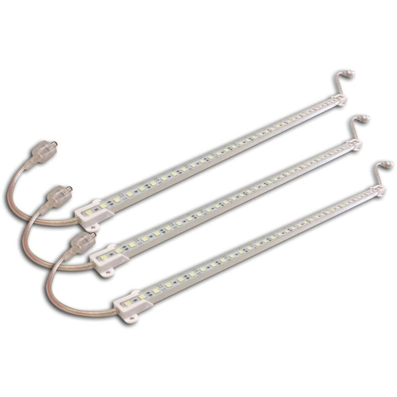 

Lote de 3 tiras para blanco cálido LED al aire libre 50 cm + transformador