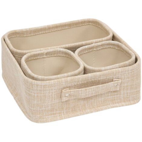 Lote de 4 cestas beige - 5five