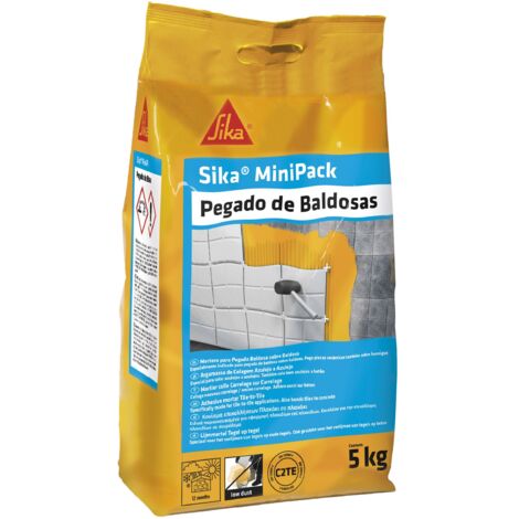 Lote de  4 unidades SikaMiniPack Pegado de Baldosas grey 5 KG Saco SIKA