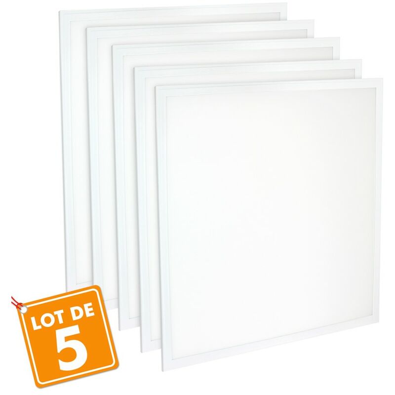 

Lote de 5 600x600 LED Luminous Slabs PMMA Transfo Flicker Free Flicker 40W (340W) | Temperatura de color: Blanco frío 6500K