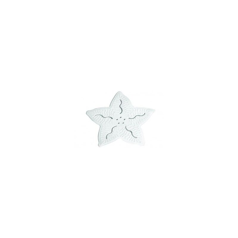 

Lote de 5 Antideslizante Calcio carbonato de Goma Blanca de la Estrella de 12 x 12 x 0,1 cm
