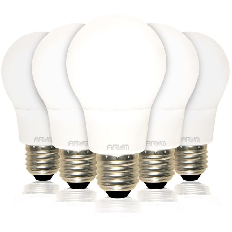 

Lote de 5 bombillas E27 11W Eq 75W | Temperatura de color: Blanco cálido 2700K