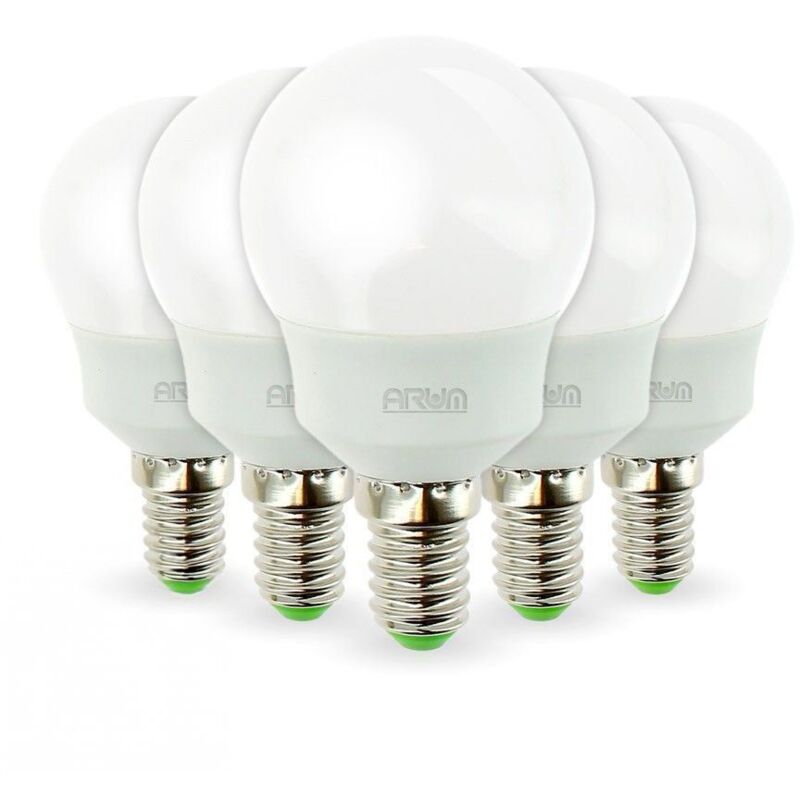 

Lote de 5 bombillas LED E14 5.5W P45 | Temperatura de color: Blanco cálido 2700K
