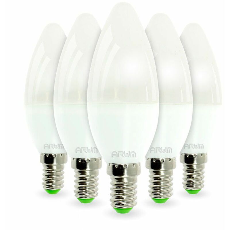 Lote de 5 bombillas LED E14 6W Rendering 40W 420LM | Temperatura de color: 4000K blanco neutro