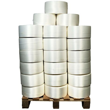 Lote de 52 Flejes hilo a hilo 19 mm x 600 m incluye 12 GRATIS - Fleje textil de alta resistencia 550kg - TECPLAST LFF5