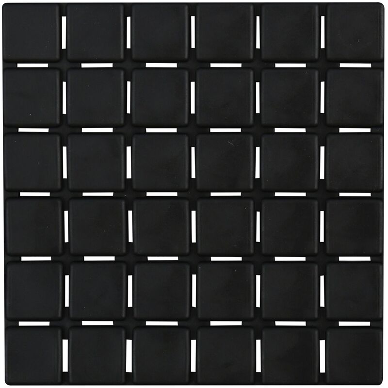 

Lote 6 alfombras antideslizantes QUADRO, Color Negro . - MSV