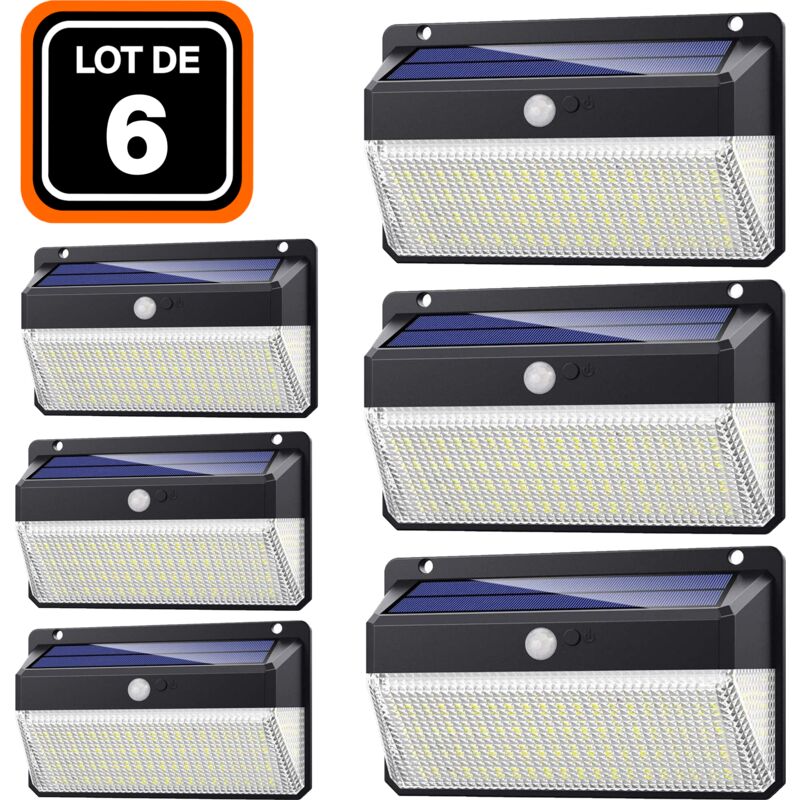 

Lote De 6 Proyectores Solares Detector De Movimiento 228 Uds. Led 2000 Lúmenes