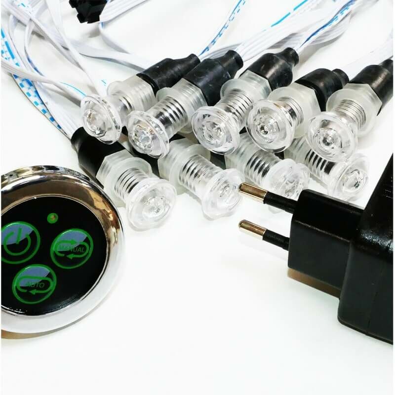 

Lote de 9 luces 12V para todos los humedales cromoterapia estanca IP68