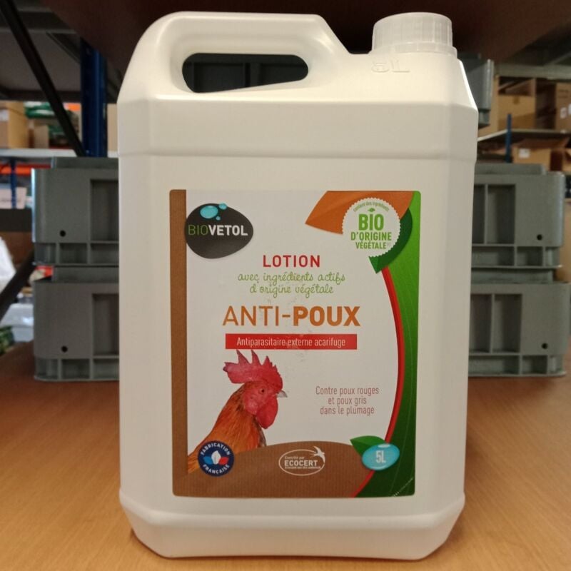Lotion Anti Poux Bio Pour Poule 5l - Biovetol