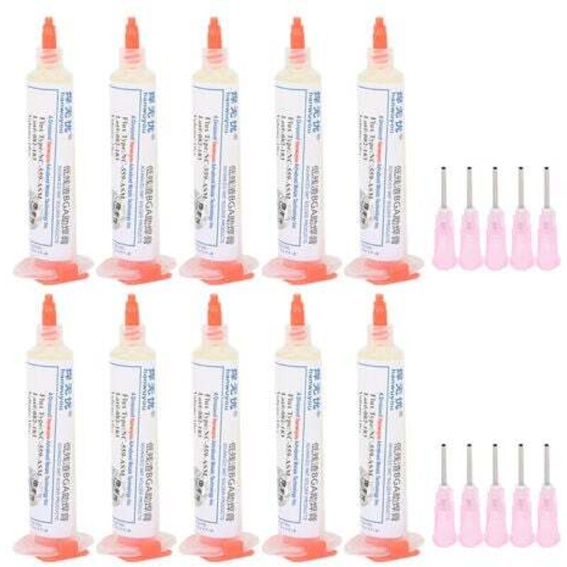 Image of Lötpaste mit geringen Rückständen, NC-559-ASM Lötflussmittel mit Nadeldosiergerät