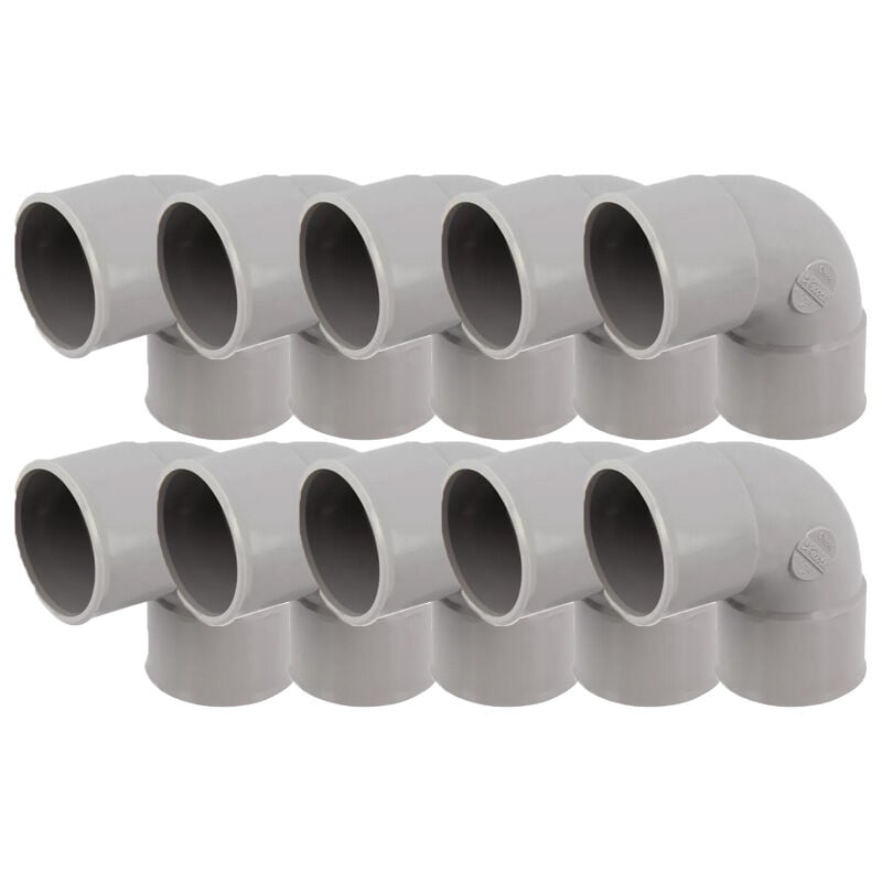 Nicoll - Lot de 10 Coudes pvc 87°30 - Ø40 - Femelle Femelle