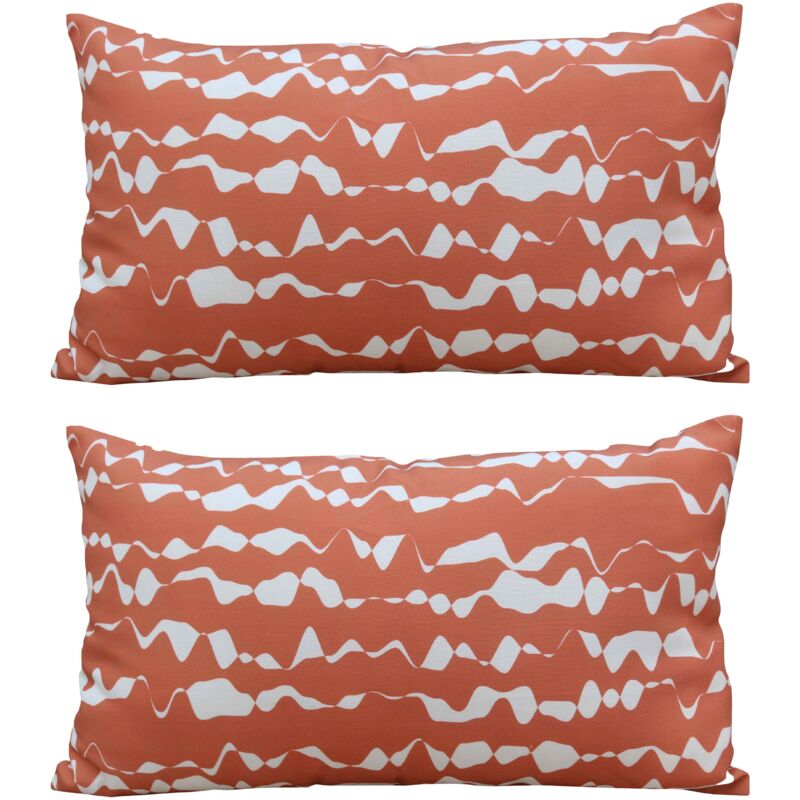 Lots de 2 coussins rectangulaire terracotta 50 x 30cm