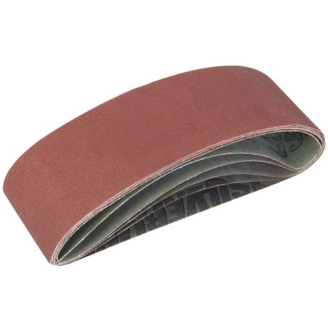 LOTS DE 5 BANDES ABRASIVES 75 X 533 MM GRAINS ASSORTIS SILVERLINE 310680