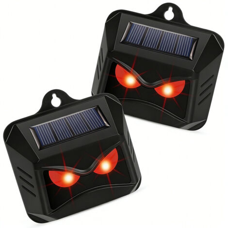Lotti di 2 repulsori, solari, animali da esterno con lampada LED Rouge - Dispositifs de dissuasion contre les mouffettes et les renards