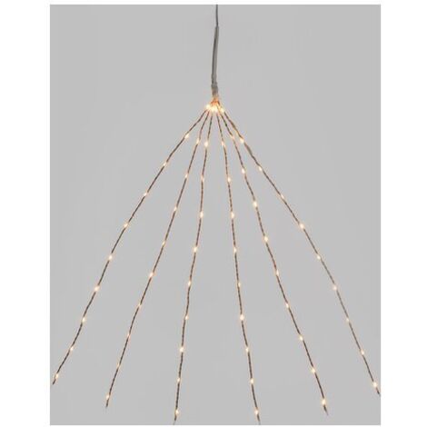 Lotti Filo Luci Cascata Ramo 60cm Microled Bianco Caldo