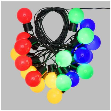 LOTTI Guirlande lumineuse d'été LED - 10 m - Ø50 x H60 mm - Multicolore