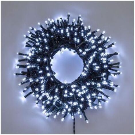 Lotti Importex 34815 Catena Lineare Nastro Minicluster 6cm 1000 Led Bianco 5mm Reflex
