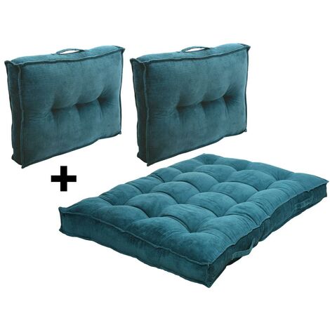 Cuscino per pallet 120x60cm, cuscino del sedile, Europallet, cuscino da  pavimento per bambini, Cuscino per pallet da esterno blu
