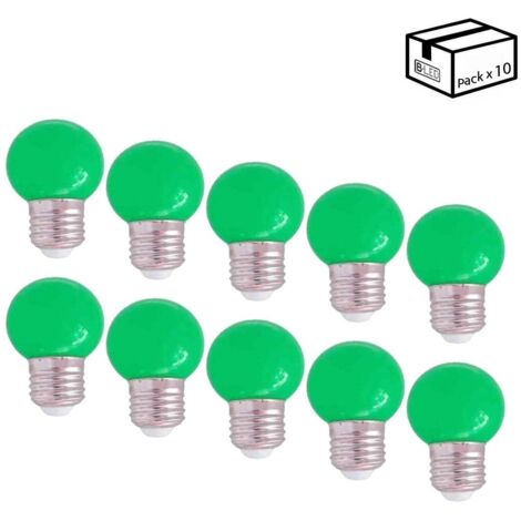 Lotto 10 lampadine LED E27 1W - 1 colore