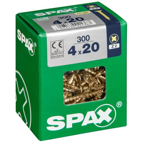 Lotto 300 Svasata Viti In Acciaio Testa Pozidriv Spax Tf Pz 4X20 Yellox