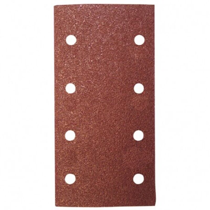 LEMAN 115230.10.82 Set di 8 pattini autoaderenti in corindone - 115 x 230 mm Grano 80 - 10 fori legno/metallo