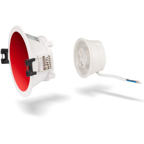 Lotto Aro downlight rotondo Ø85mm + Modulo LED MR16 5W - Bianco Caldo