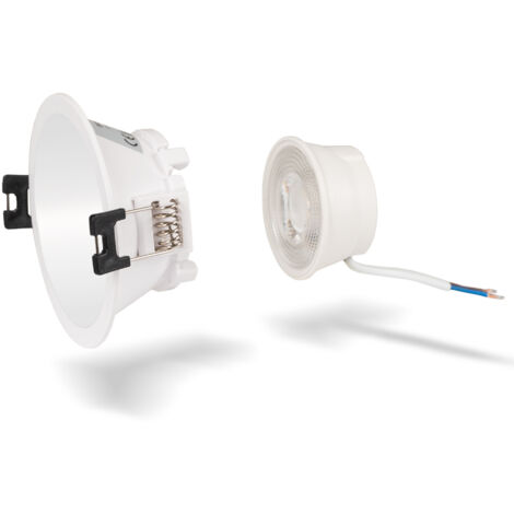 Lotto Aro downlight rotondo Ø85mm + Modulo LED MR16 5W - Bianco Caldo