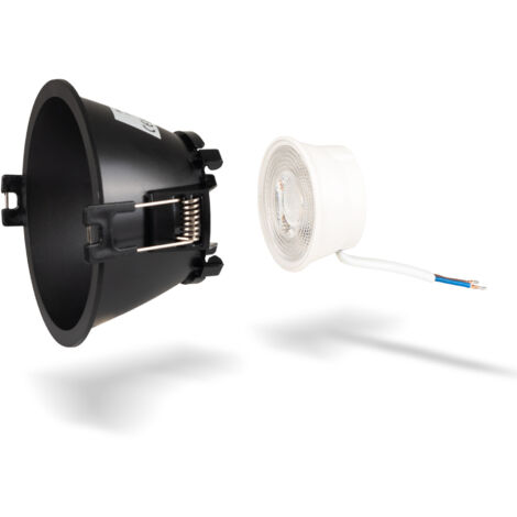 Lotto Aro downlight rotondo Ø93mm + Modulo LED MR16 5W - Bianco Caldo