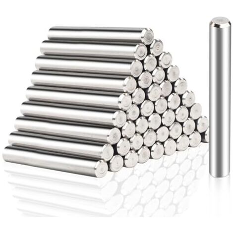 Lotto da 40 perni cilindrici Ø 6 x 40 mm in acciaio inossidabile 304, per scaffali, supporti a pavimento, per porte e finestre.