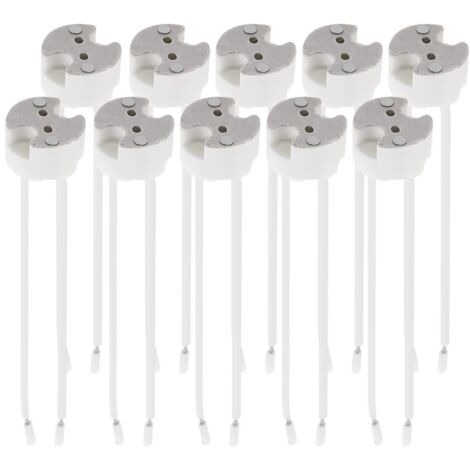 Lotto di 10 attacchi GU5.3 - Attacco GU5.3 o MR16 - Supporto con cavo da 12 V - Per lampadine tipo faretto alogeno LED