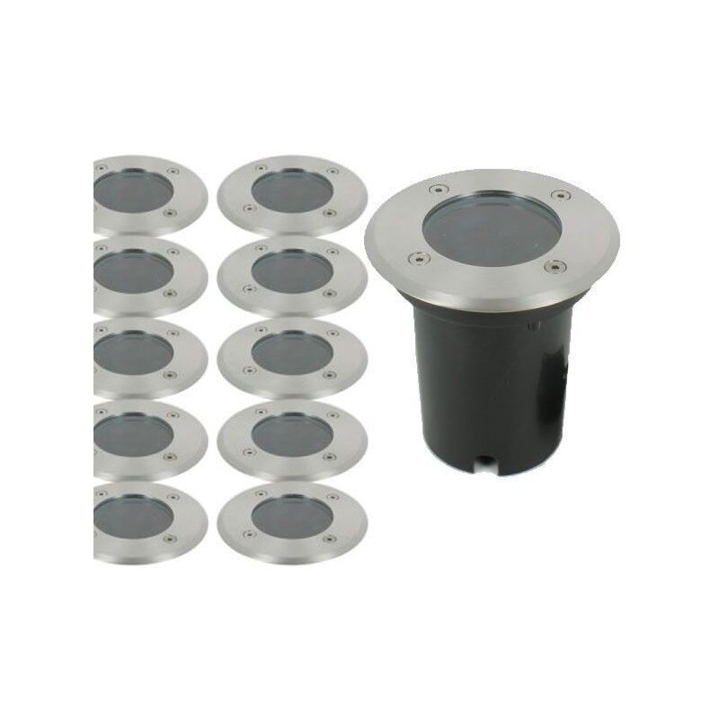 Image of Set 10 faretti da incasso a pavimento canyon inox 304 GU10 IP67